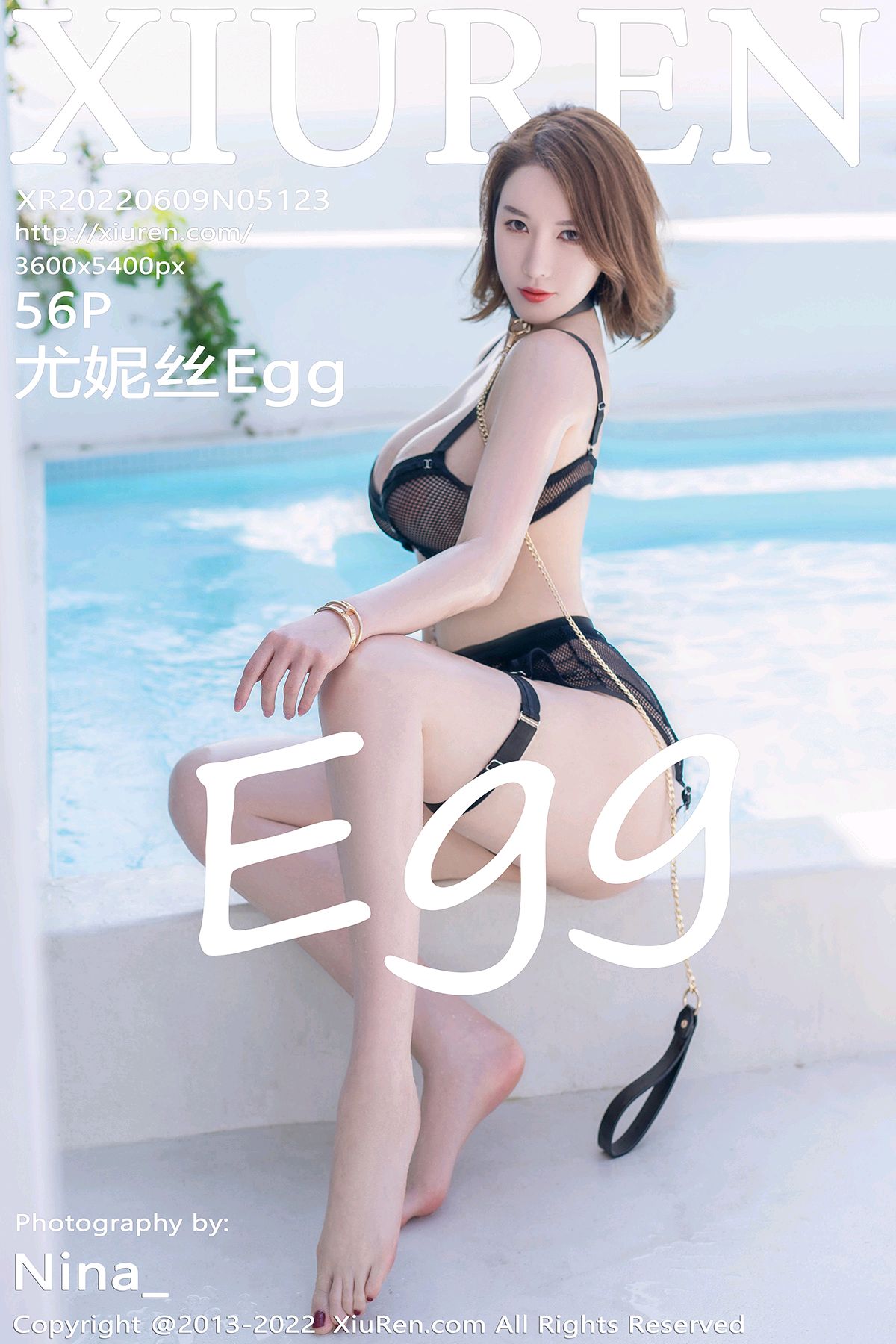  No.5123 尤妮丝Egg 性感黑色网格内衣写真6